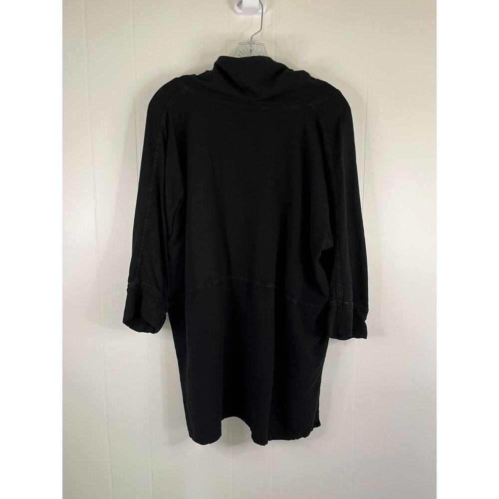 Vintage Soft Surroundings Black Cowl Neck Tunic Top Small Medium Oversized Baggy - Picture 4 of 13